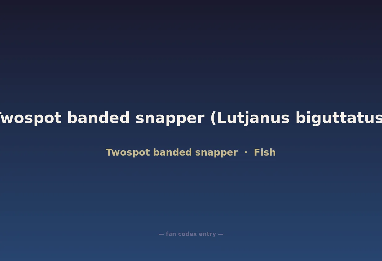 Twospot banded snapper (Lutjanus biguttatus)