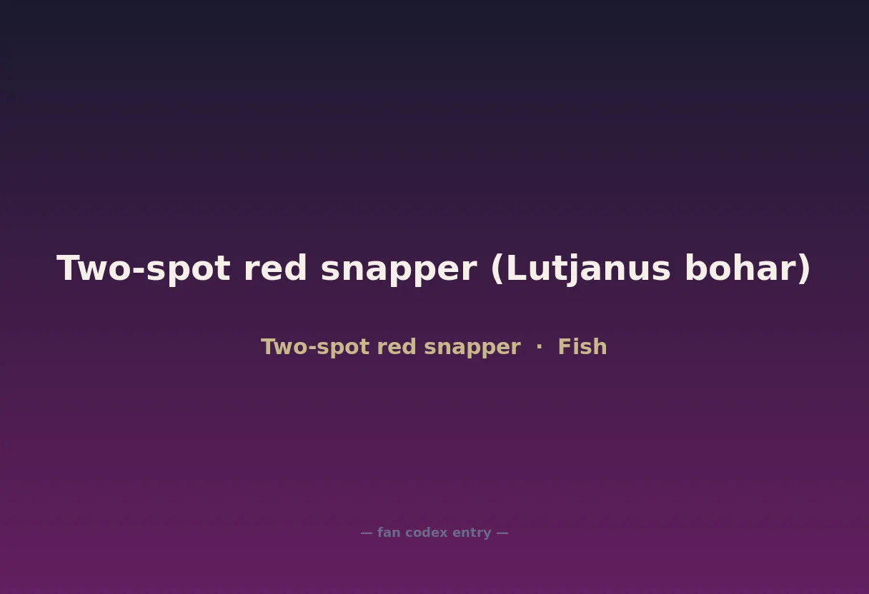 Two-spot red snapper (Lutjanus bohar)