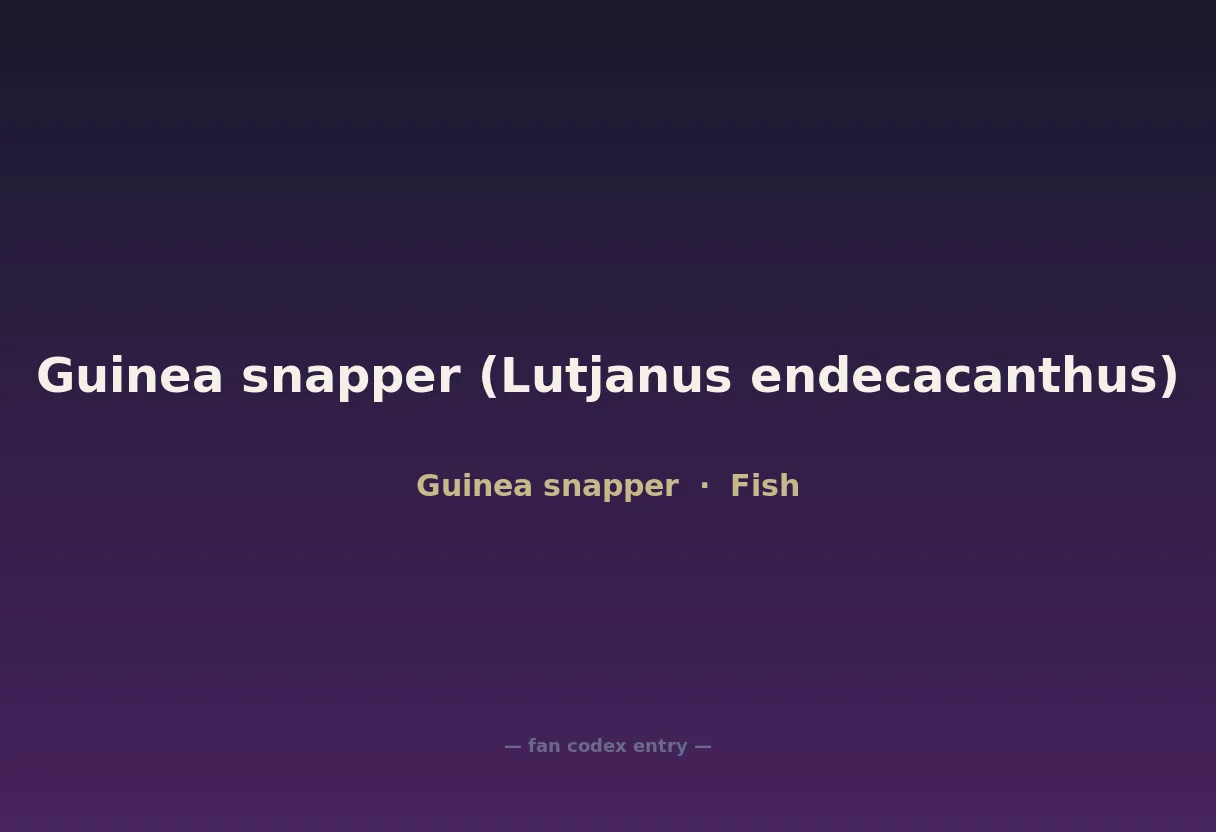 Guinea snapper (Lutjanus endecacanthus)