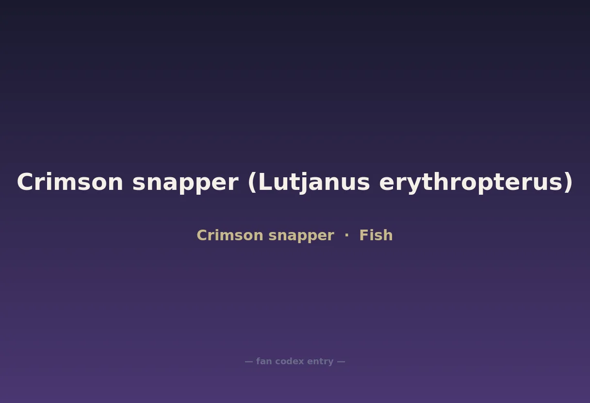 Crimson snapper (Lutjanus erythropterus)