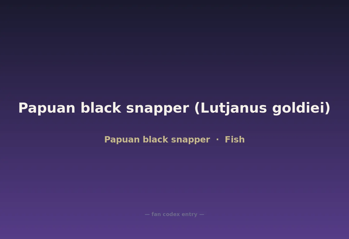 Papuan black snapper (Lutjanus goldiei)