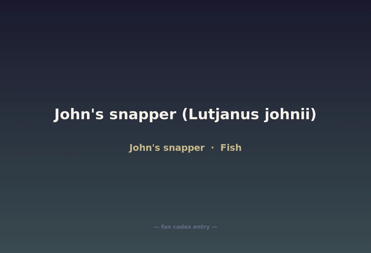 John's snapper (Lutjanus johnii)