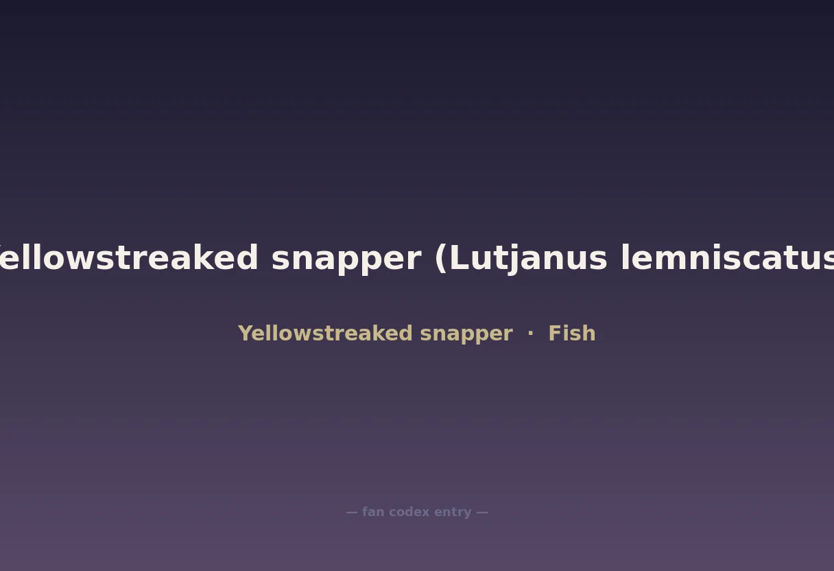 Yellowstreaked snapper (Lutjanus lemniscatus)
