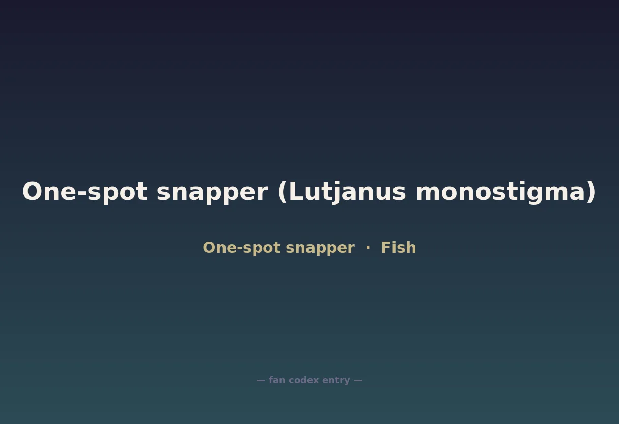 One-spot snapper (Lutjanus monostigma)
