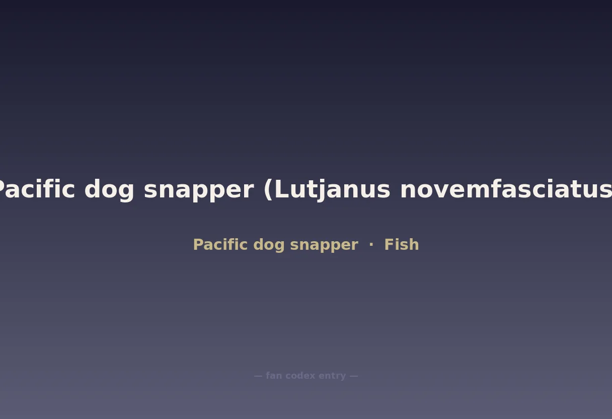 Pacific dog snapper (Lutjanus novemfasciatus)