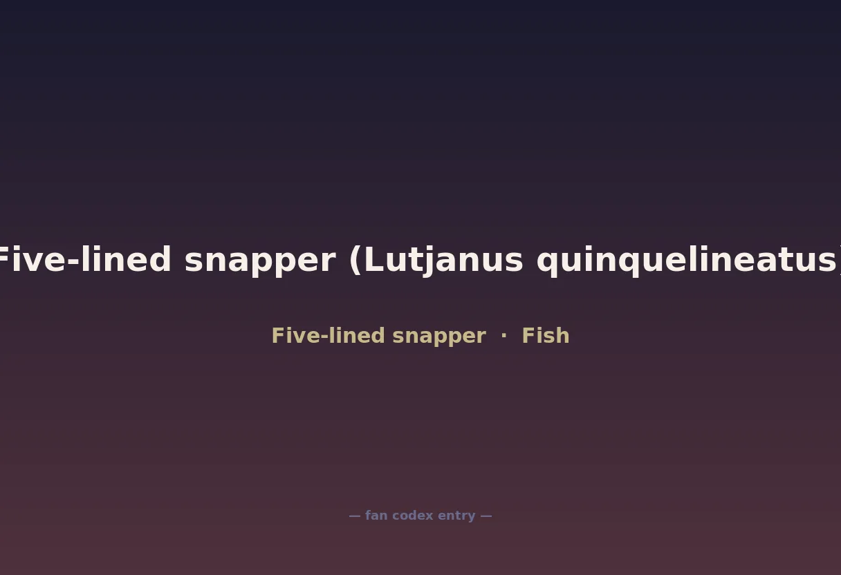 Five-lined snapper (Lutjanus quinquelineatus)