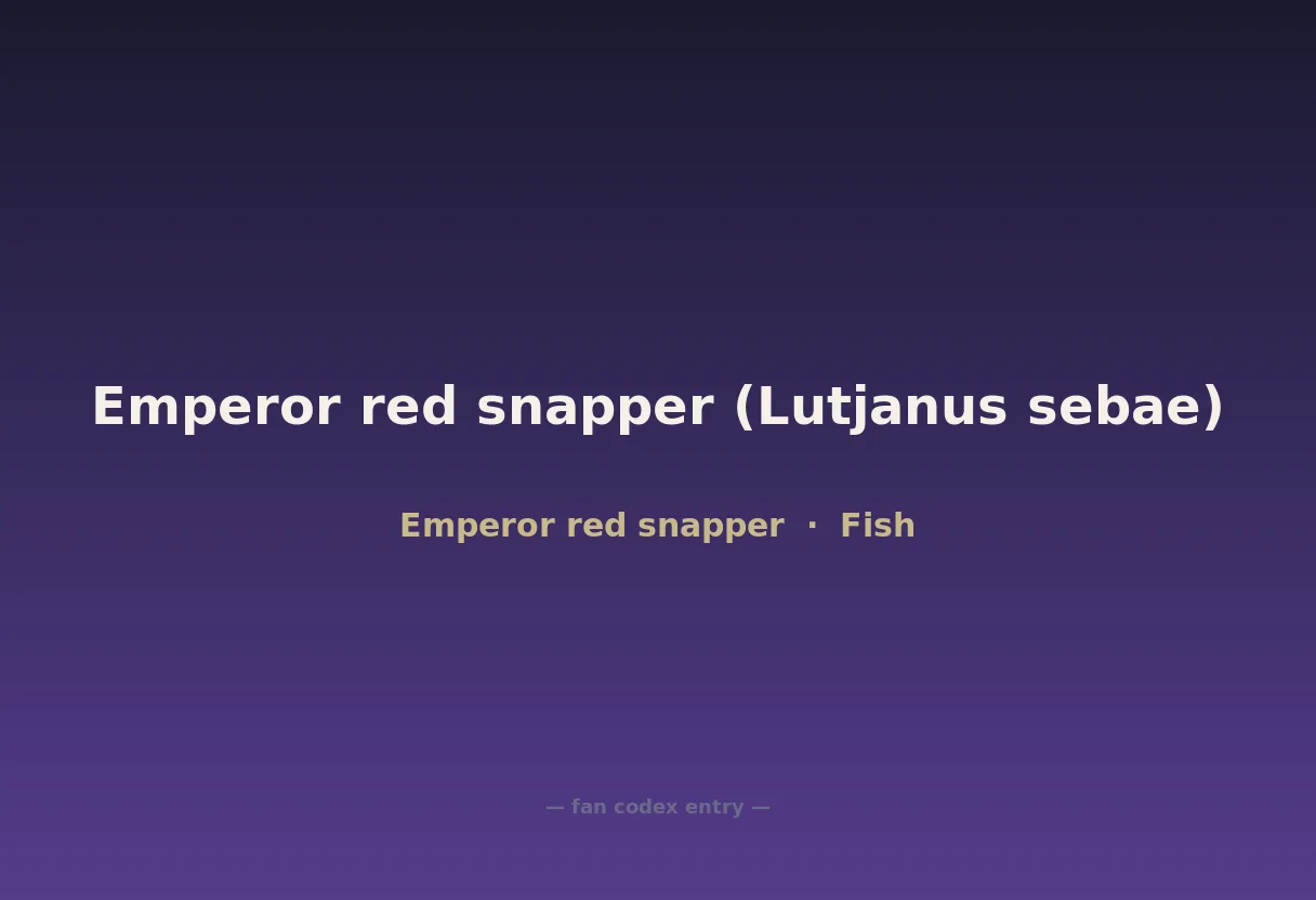 Emperor red snapper (Lutjanus sebae)