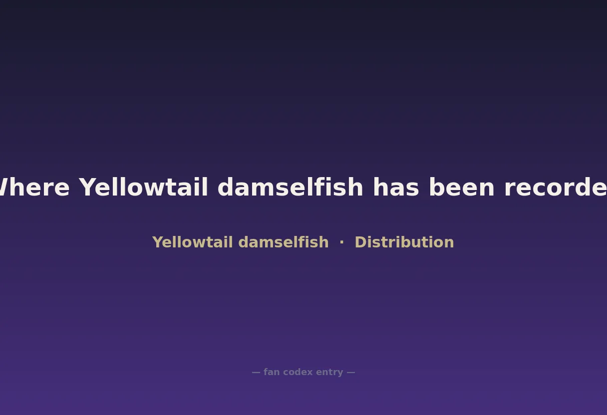 Where Yellowtail damselfish has been recorded