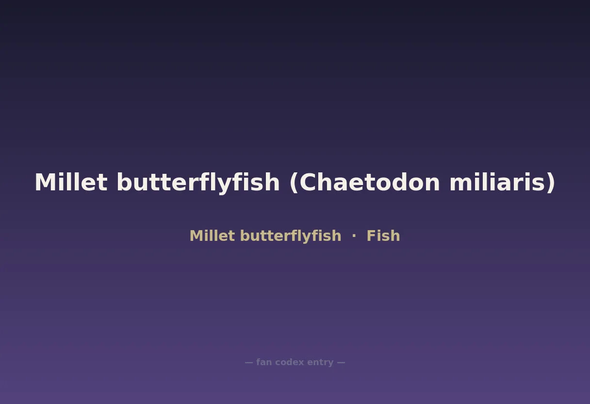 Millet butterflyfish (Chaetodon miliaris)