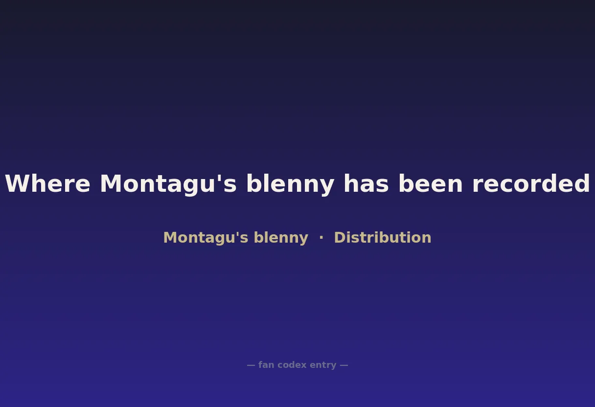Where Montagu's blenny has been recorded