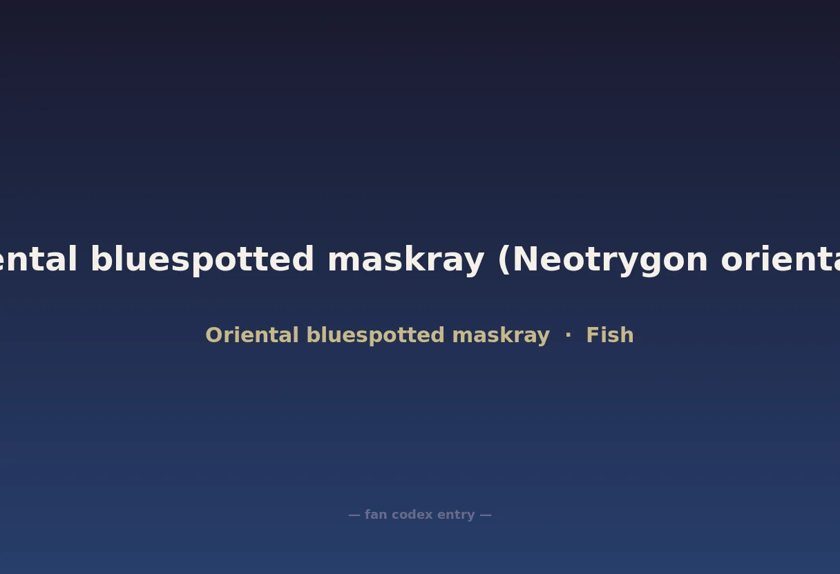 Oriental bluespotted maskray (Neotrygon orientalis)