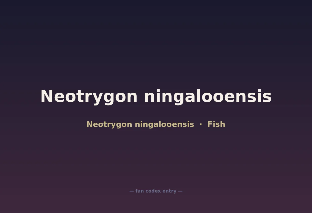 Neotrygon ningalooensis