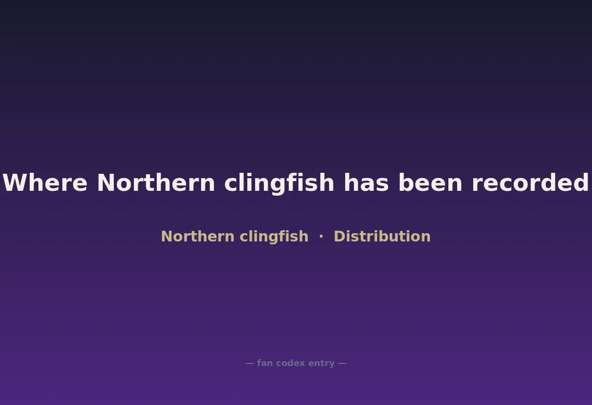 Where Northern clingfish has been recorded