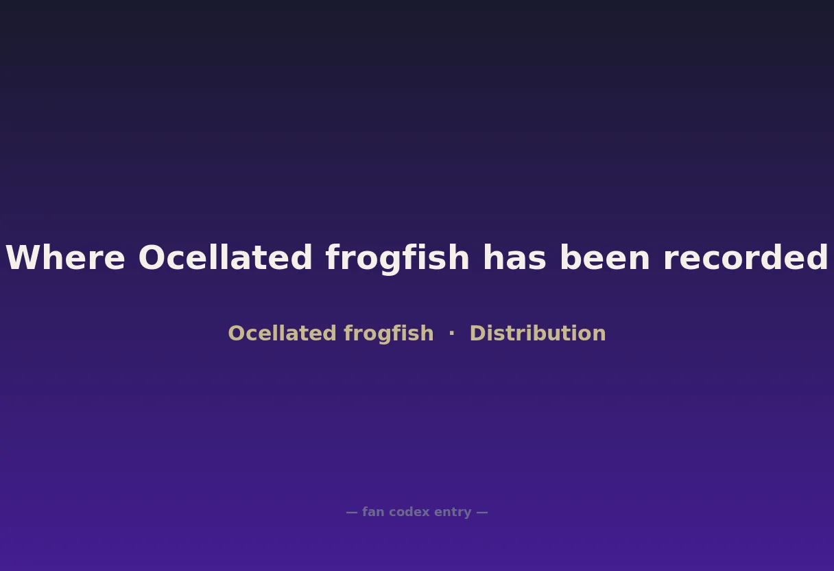Where Ocellated frogfish has been recorded