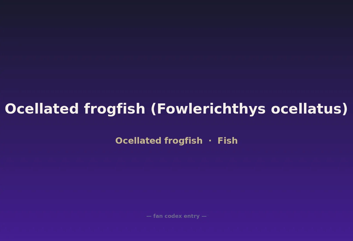 Ocellated frogfish (Fowlerichthys ocellatus)