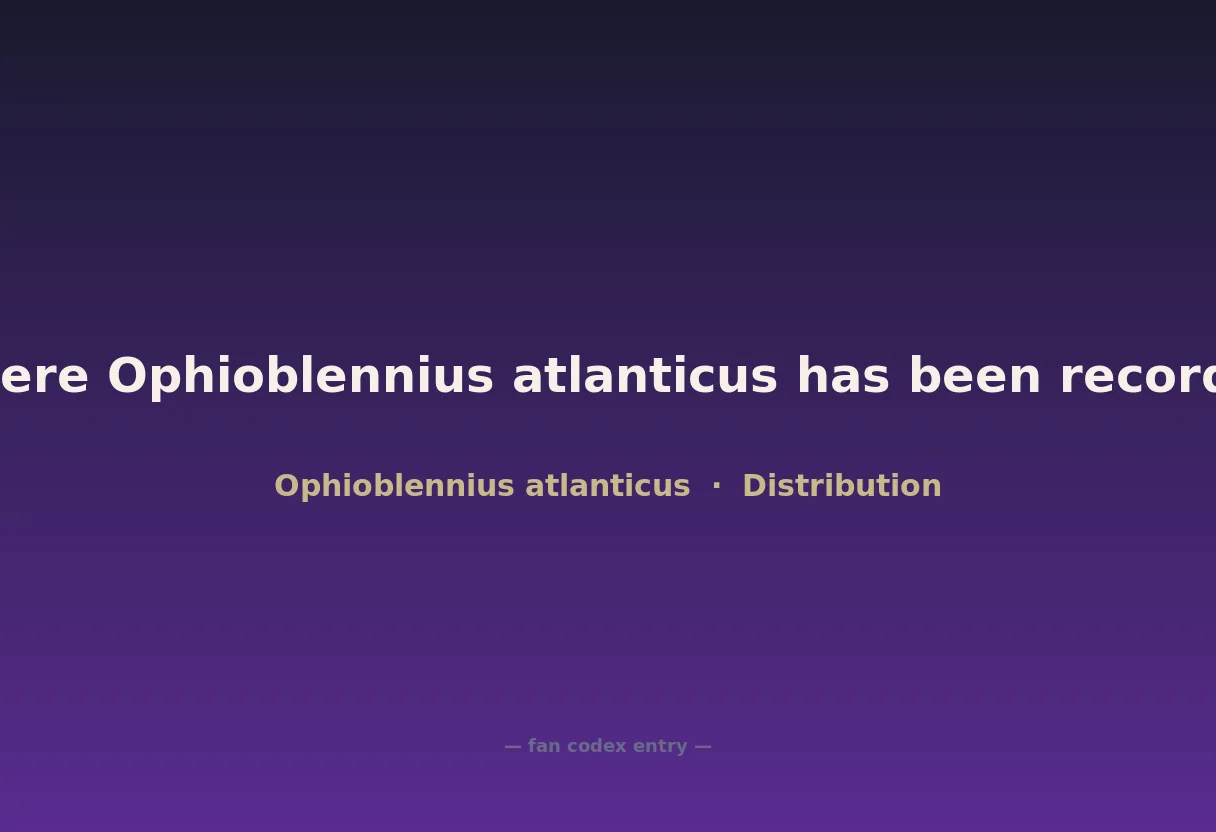 Where Ophioblennius atlanticus has been recorded