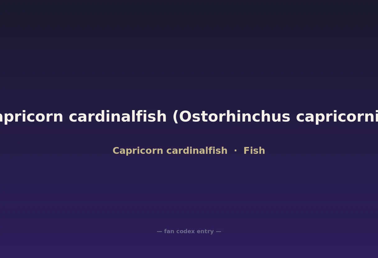 Capricorn cardinalfish (Ostorhinchus capricornis)