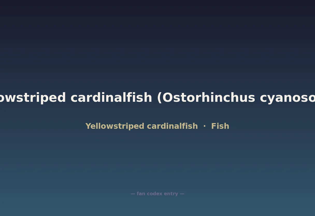 Yellowstriped cardinalfish (Ostorhinchus cyanosoma)