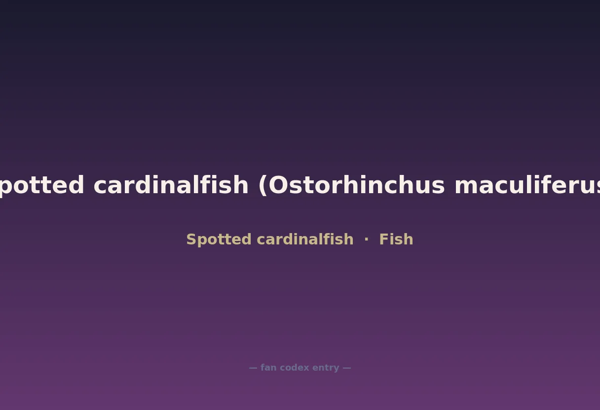 Spotted cardinalfish (Ostorhinchus maculiferus)