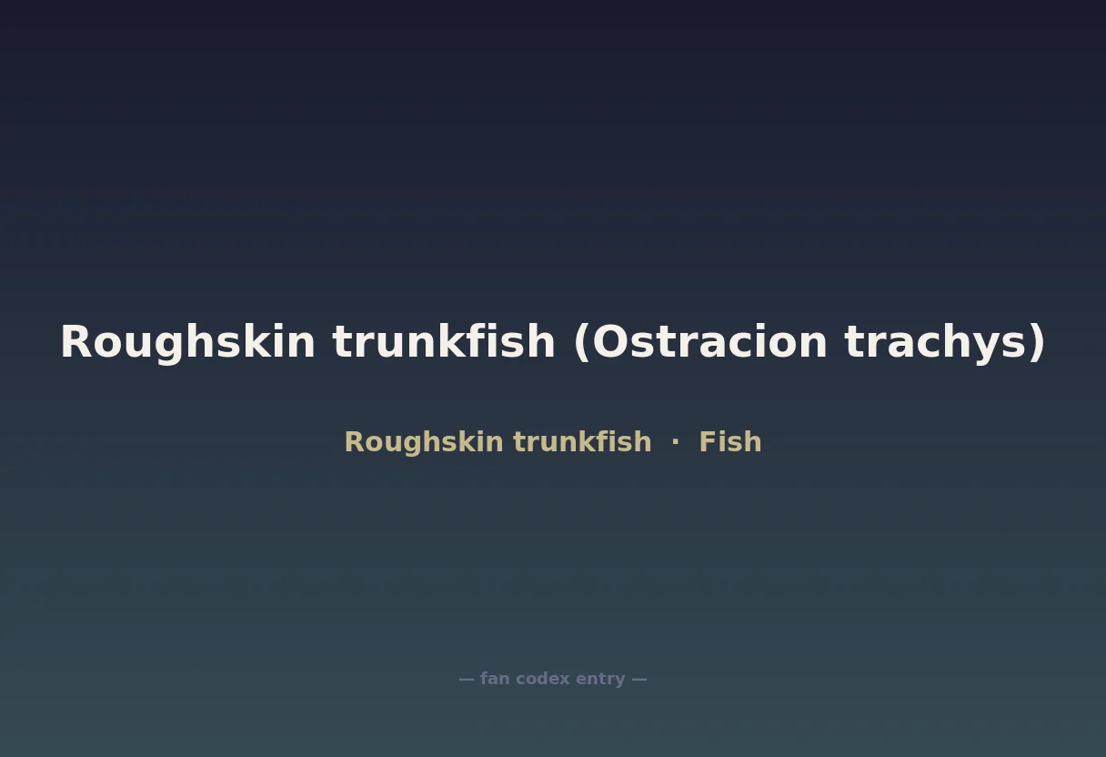Roughskin trunkfish (Ostracion trachys)