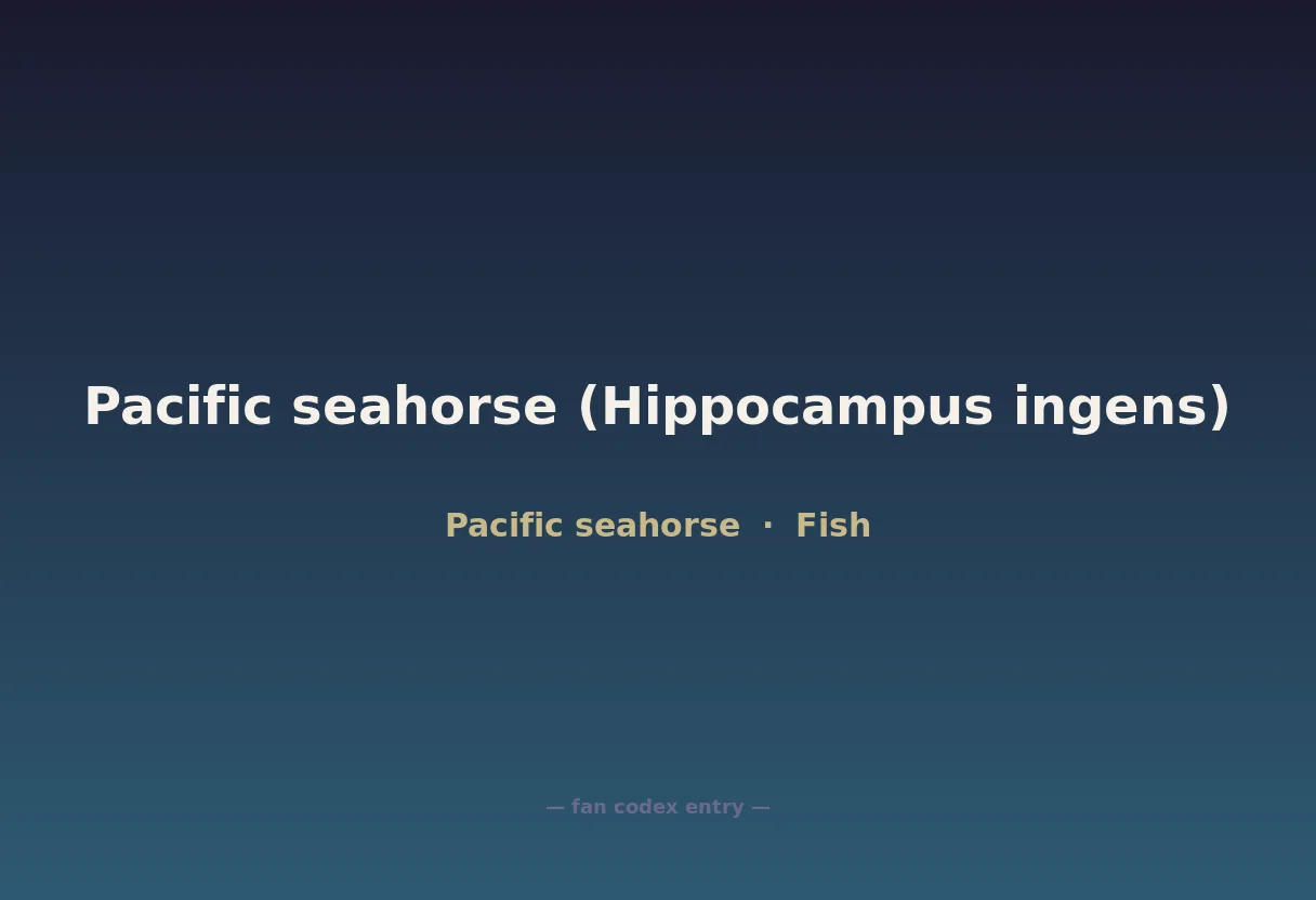 Pacific seahorse (Hippocampus ingens)