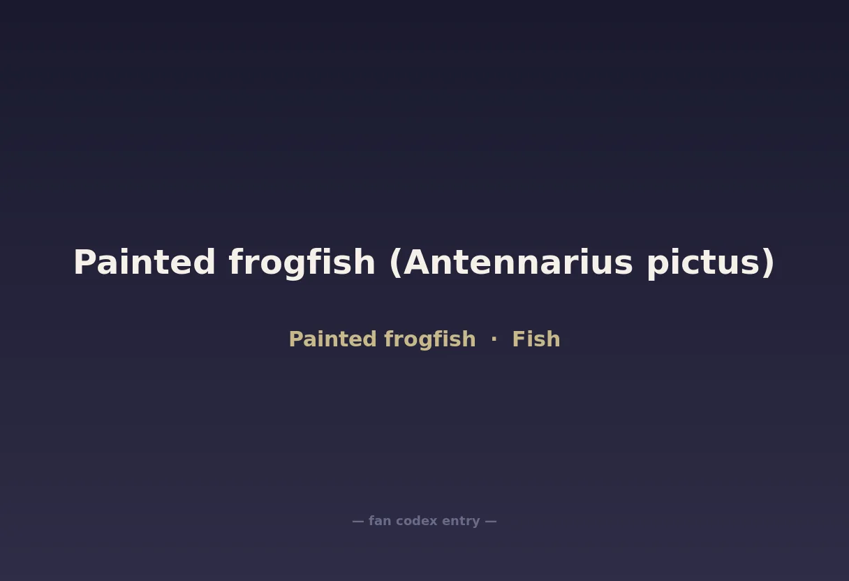 Painted frogfish (Antennarius pictus)
