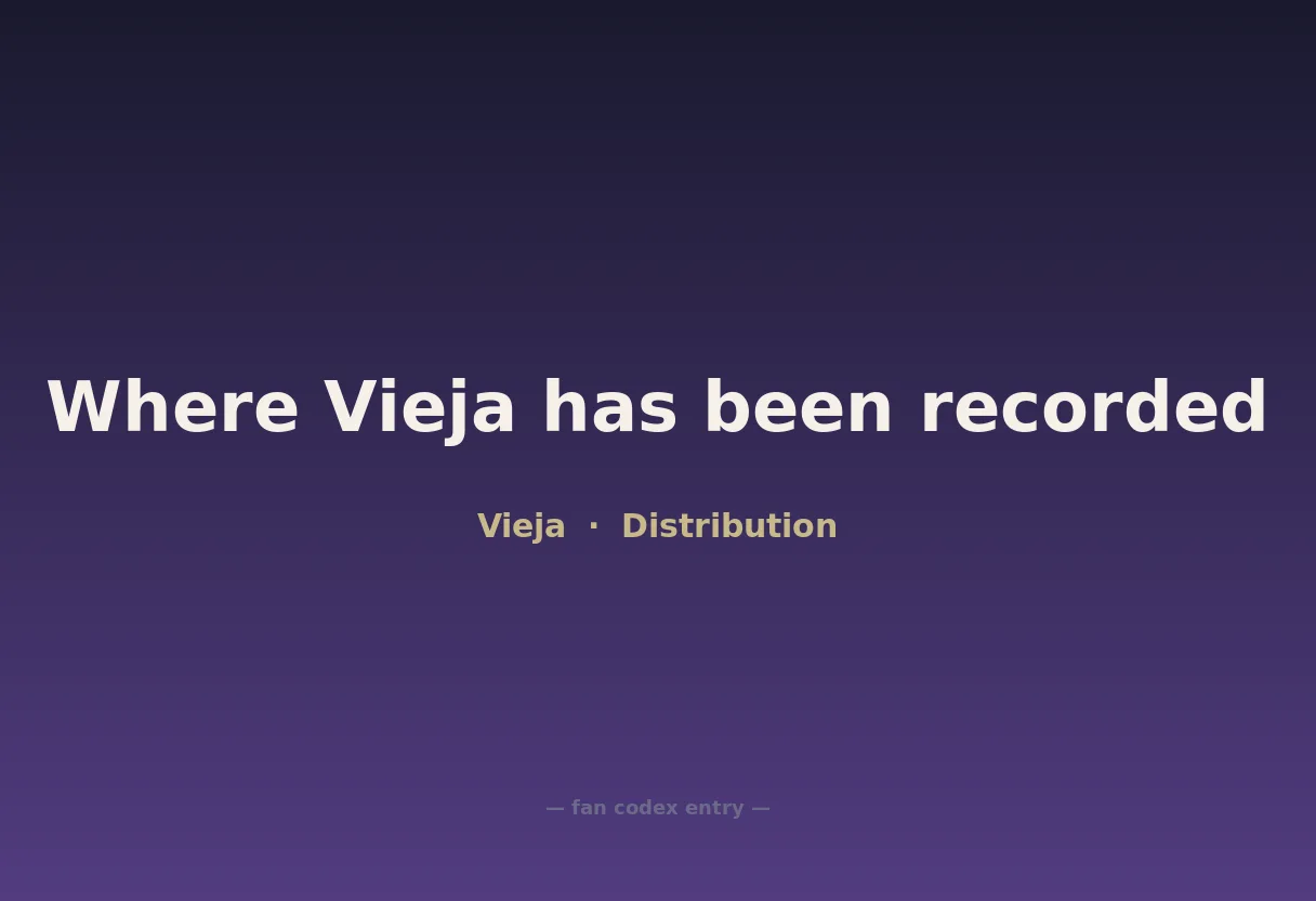 Where Vieja has been recorded