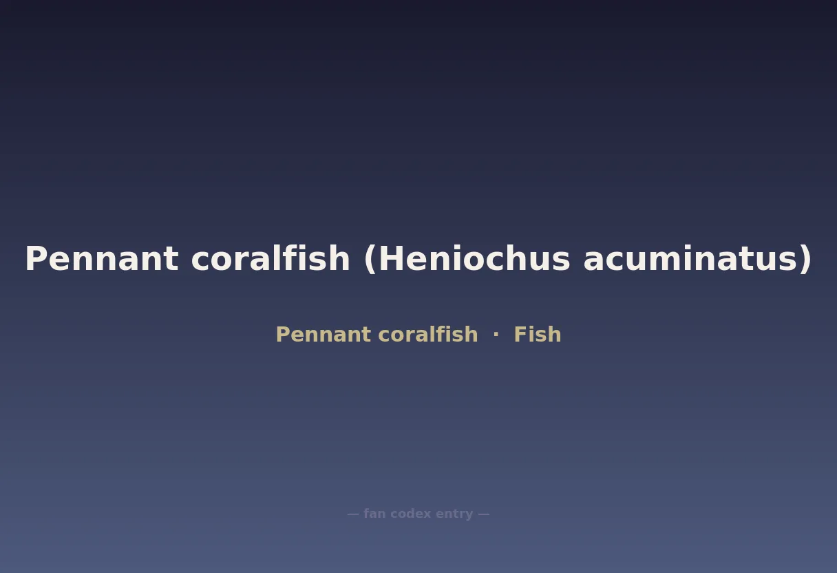Pennant coralfish (Heniochus acuminatus)