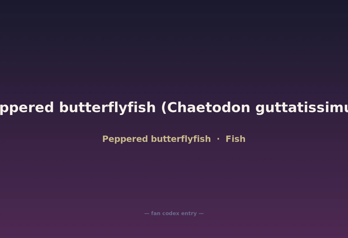 Peppered butterflyfish (Chaetodon guttatissimus)