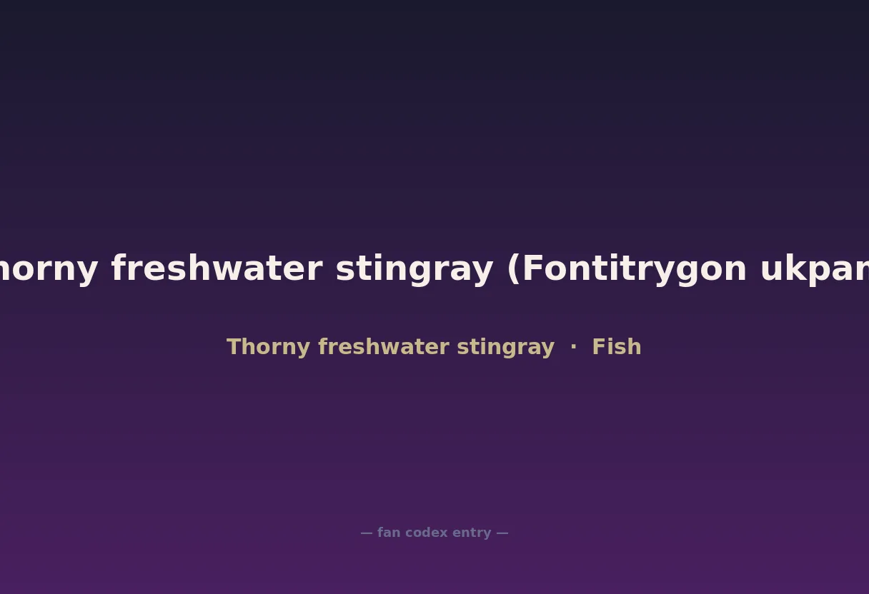 Thorny freshwater stingray (Fontitrygon ukpam)