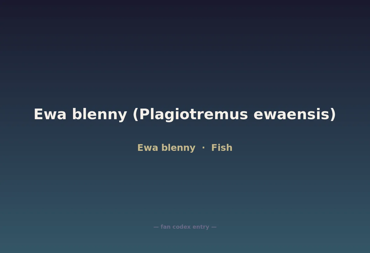 Ewa blenny (Plagiotremus ewaensis)