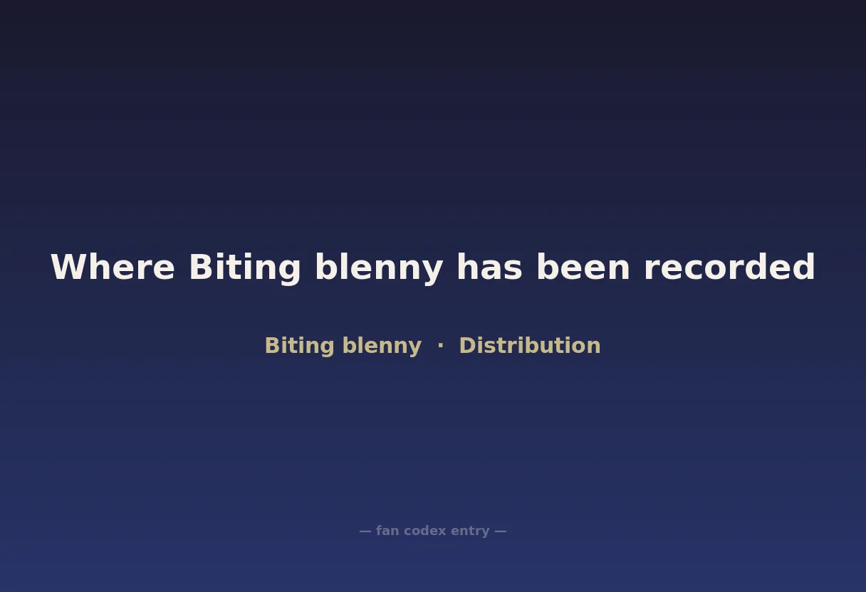 Where Biting blenny has been recorded