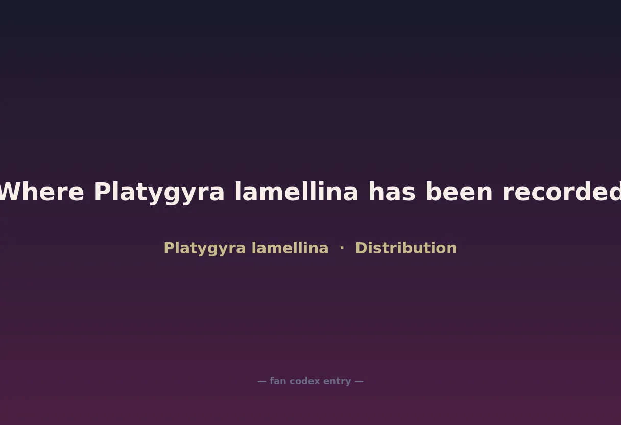 Where Platygyra lamellina has been recorded