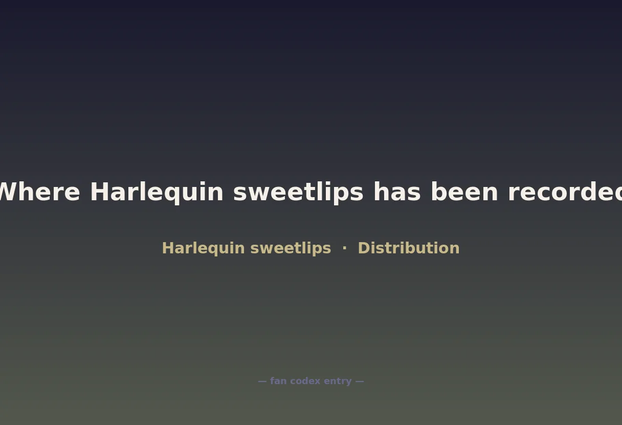 Where Harlequin sweetlips has been recorded