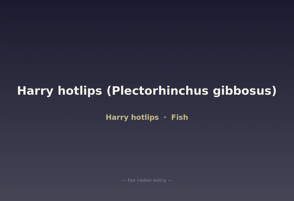 Harry hotlips (Plectorhinchus gibbosus)