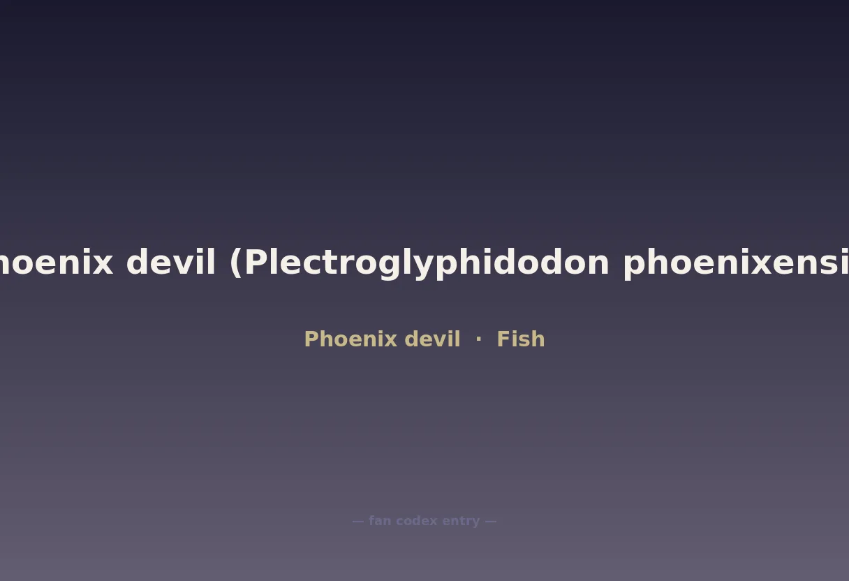 Phoenix devil (Plectroglyphidodon phoenixensis)