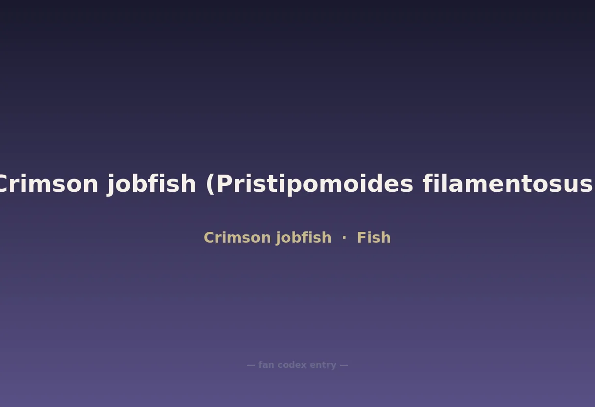 Crimson jobfish (Pristipomoides filamentosus)