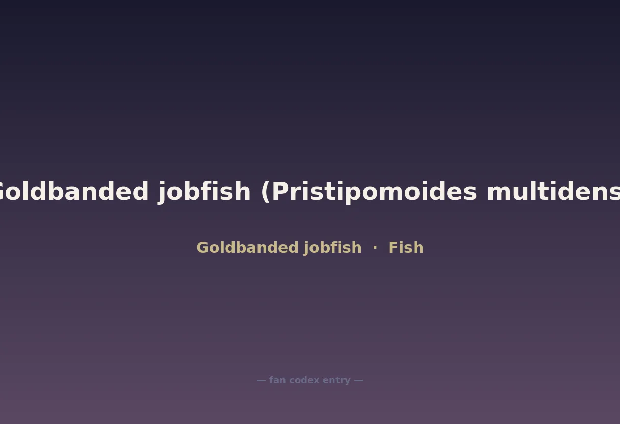 Goldbanded jobfish (Pristipomoides multidens)