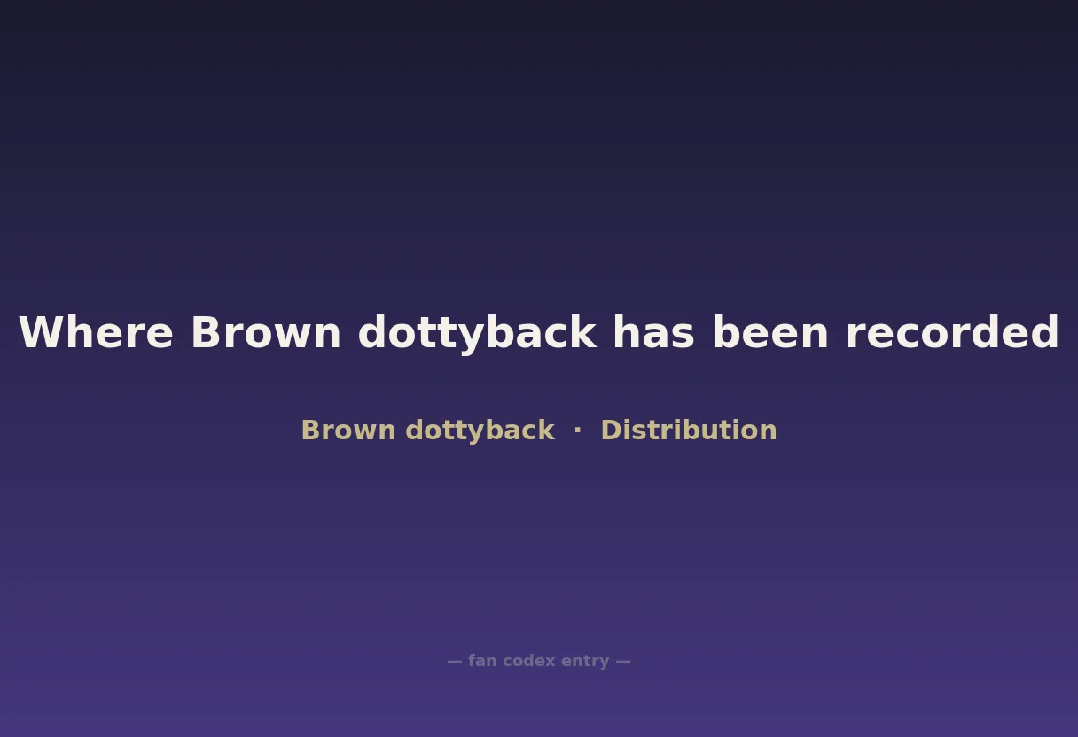 Where Brown dottyback has been recorded