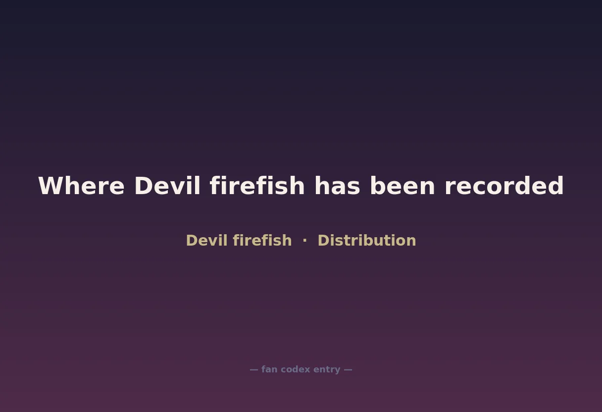 Where Devil firefish has been recorded