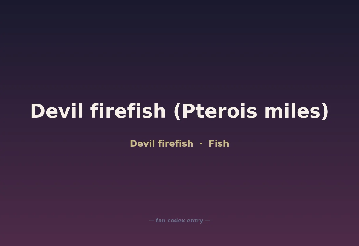 Devil firefish (Pterois miles)