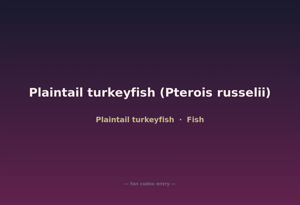 Plaintail turkeyfish (Pterois russelii)