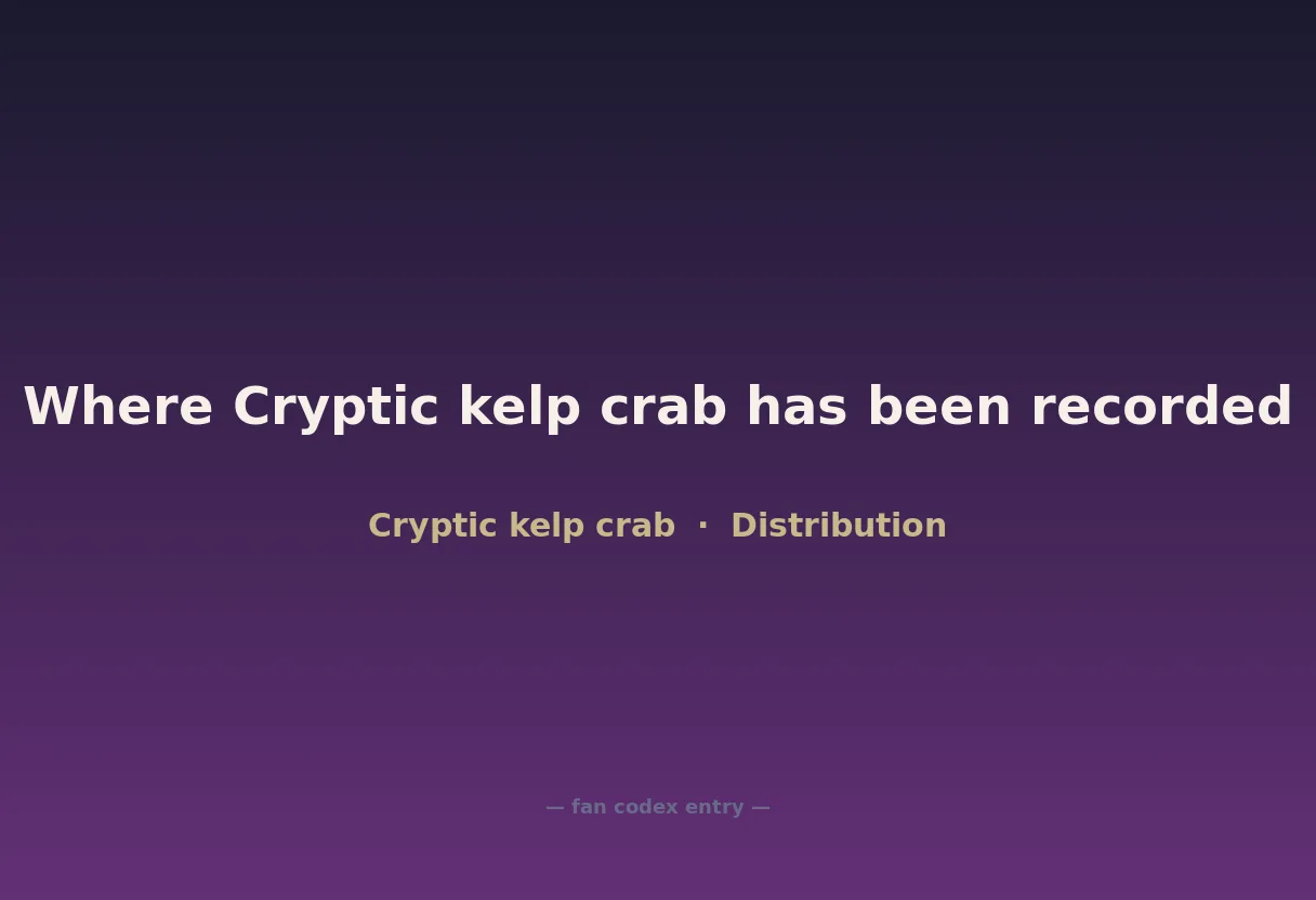 Where Cryptic kelp crab has been recorded