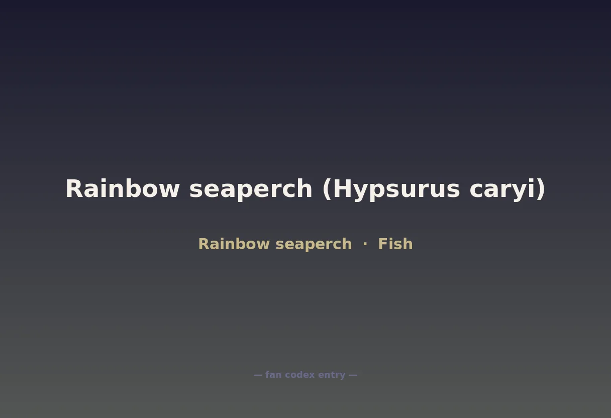 Rainbow seaperch (Hypsurus caryi)