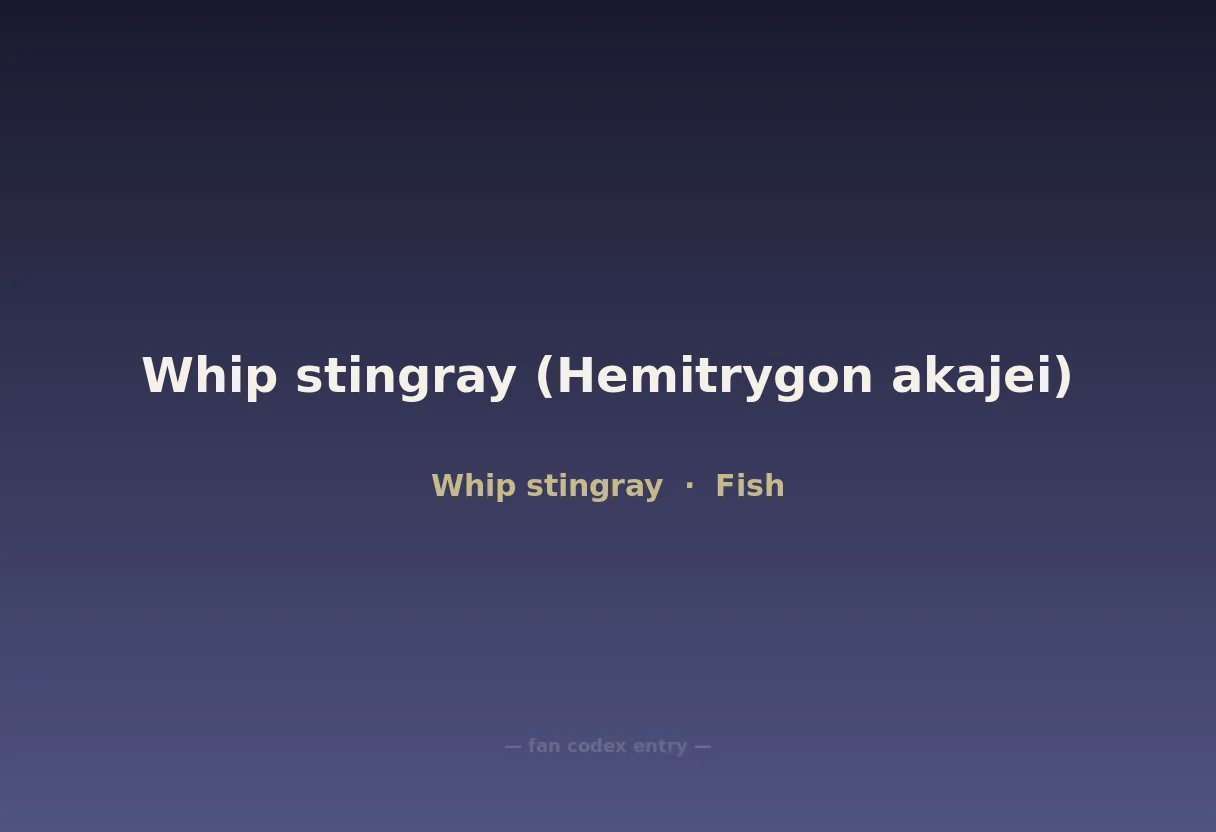 Whip stingray (Hemitrygon akajei)