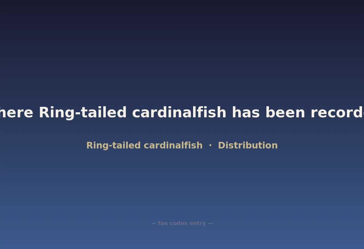 Where Ring-tailed cardinalfish has been recorded