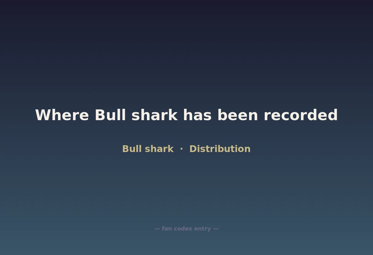 Where Bull shark has been recorded