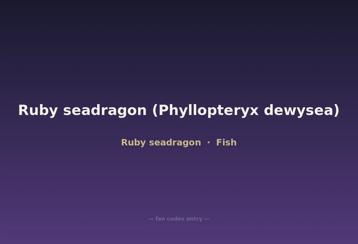 Ruby seadragon (Phyllopteryx dewysea)