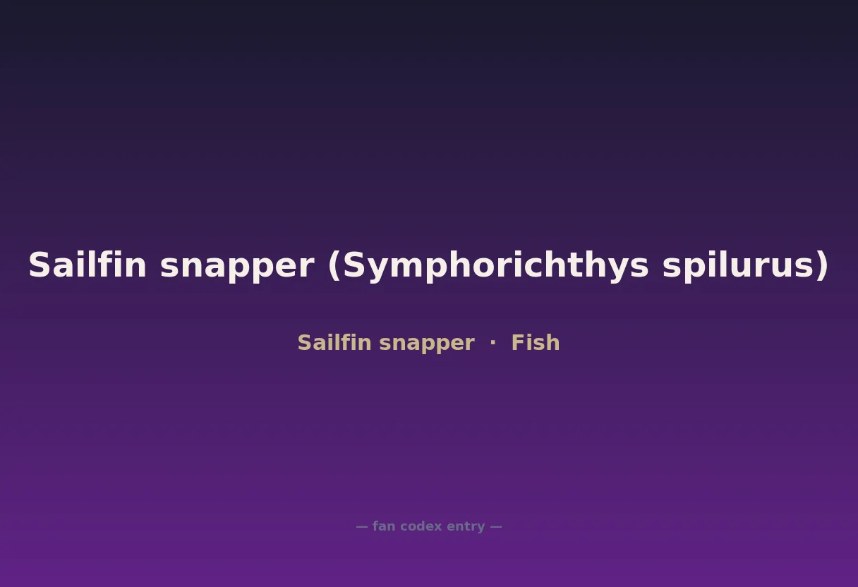 Sailfin snapper (Symphorichthys spilurus)