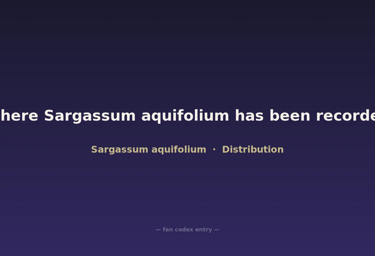 Where Sargassum aquifolium has been recorded